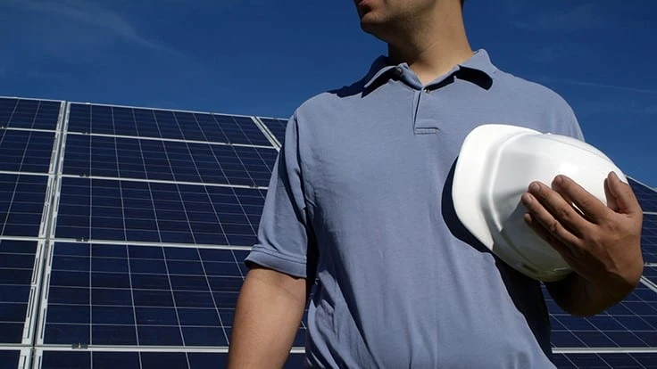 worker hardhat solar