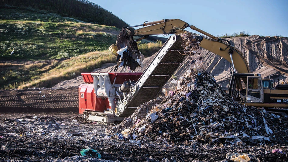 Rotochopper's 75 DK shredder at work