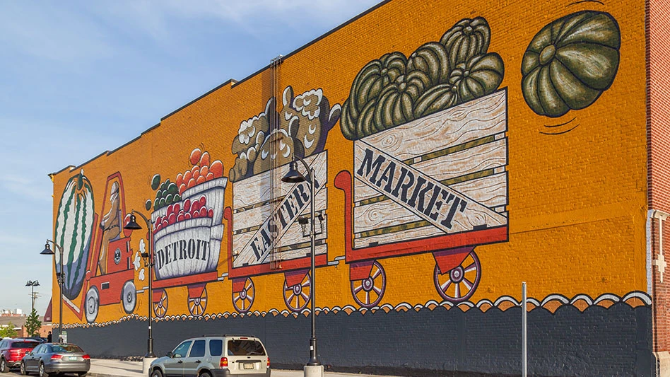 mural near detroit's eastern market