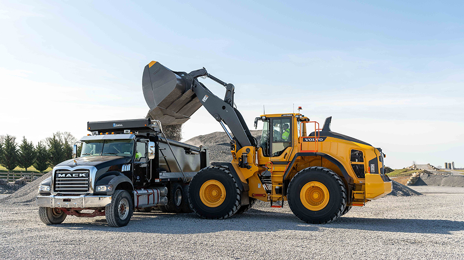 Volvo loader modification designed for weighty applications 