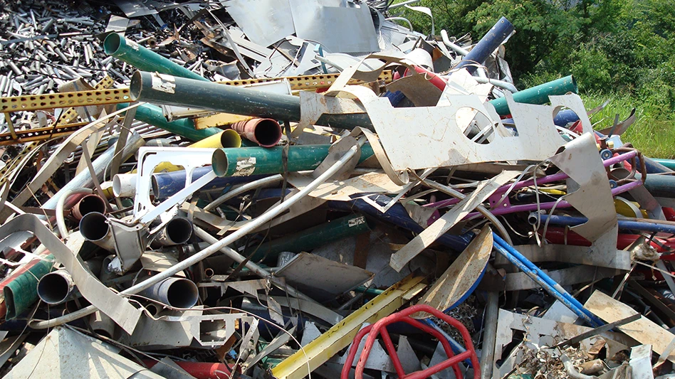 metal recycling pile