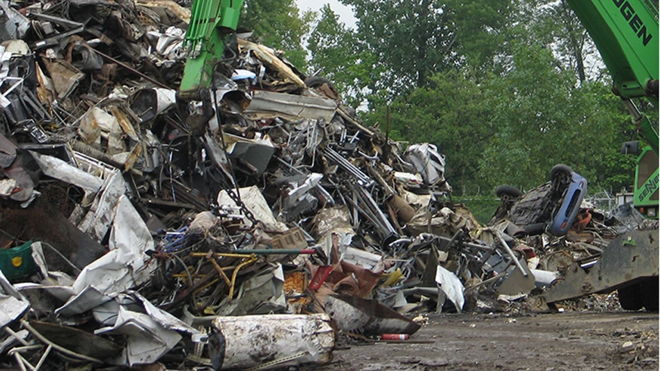 steel recycling pile