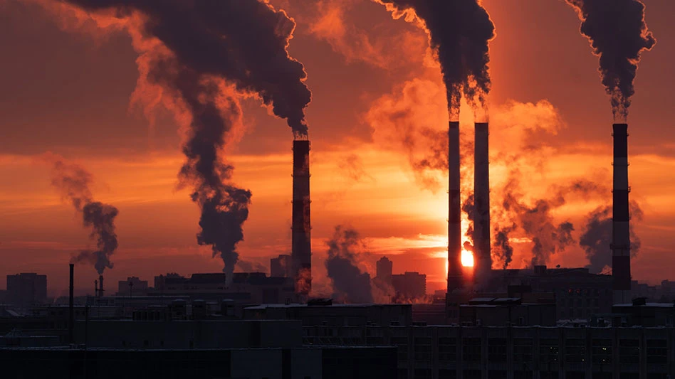 coal power plant at sunrise