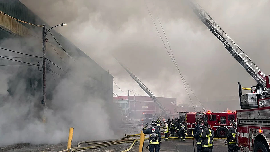 firefighters on site at boston C&D facility fire